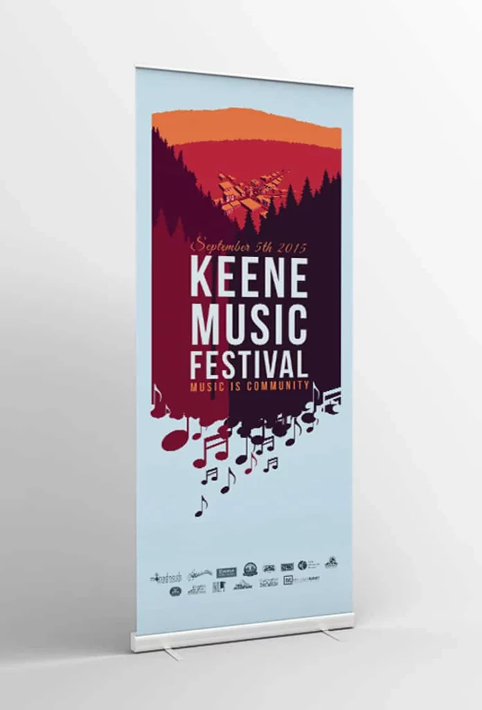 keene music festival pullup banner