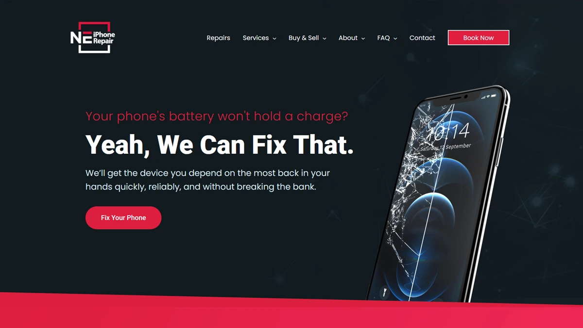 neiphone repair's website design